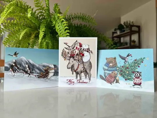 Canadiana Holiday Card Bundle of 3 Cards | Save 10%