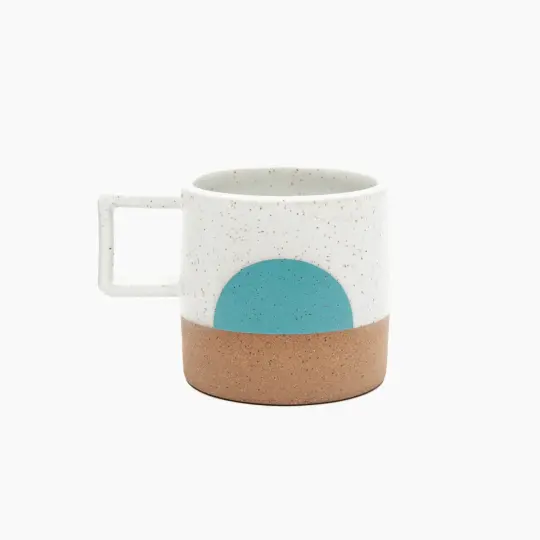 White Turquoise Moonrise Wolf Mug