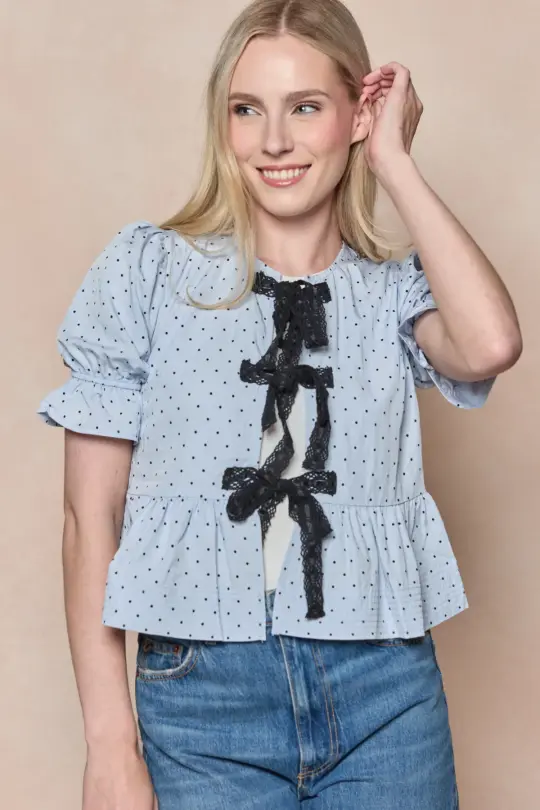 Lavinia Top in Light Blue