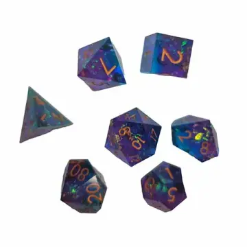 Sharp Edge Dice Cosmic Purple