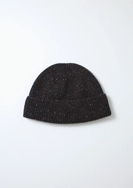 ROTOTO - Nep Wool Seamless Beanie - Charcoal