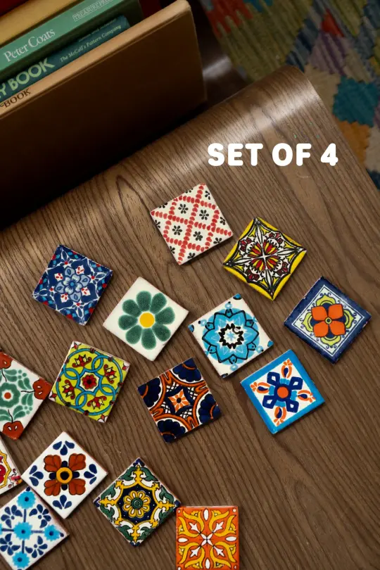 Ceramic Talavera Tiles - Pack of 4