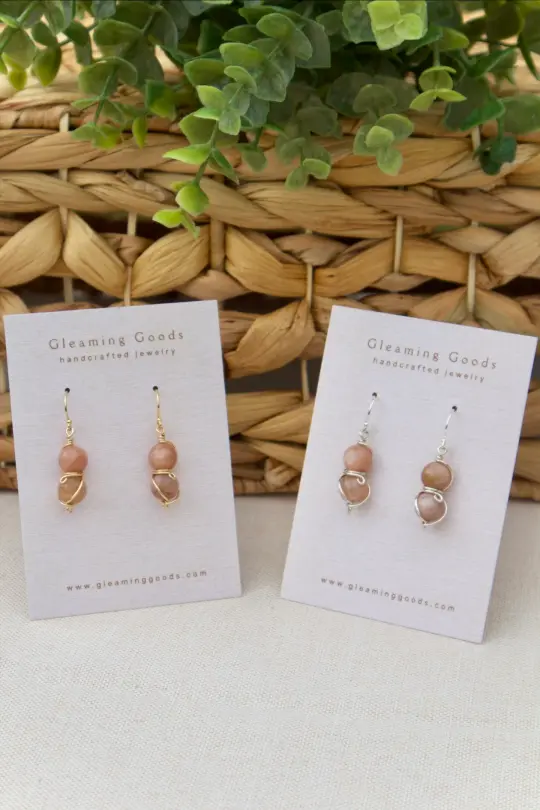 Sunstone Drop Dangles