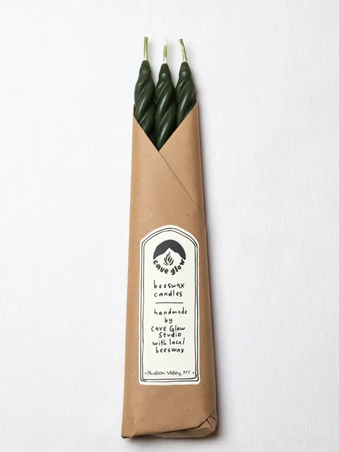 Spiral Beeswax Candles - Pine