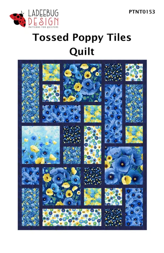 Tossed Poppy Tiles Quilt