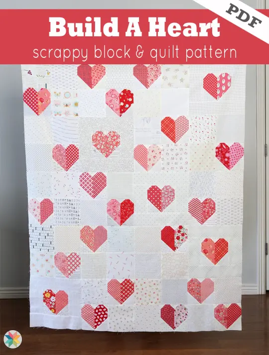 Build A Heart quilt pattern - PDF