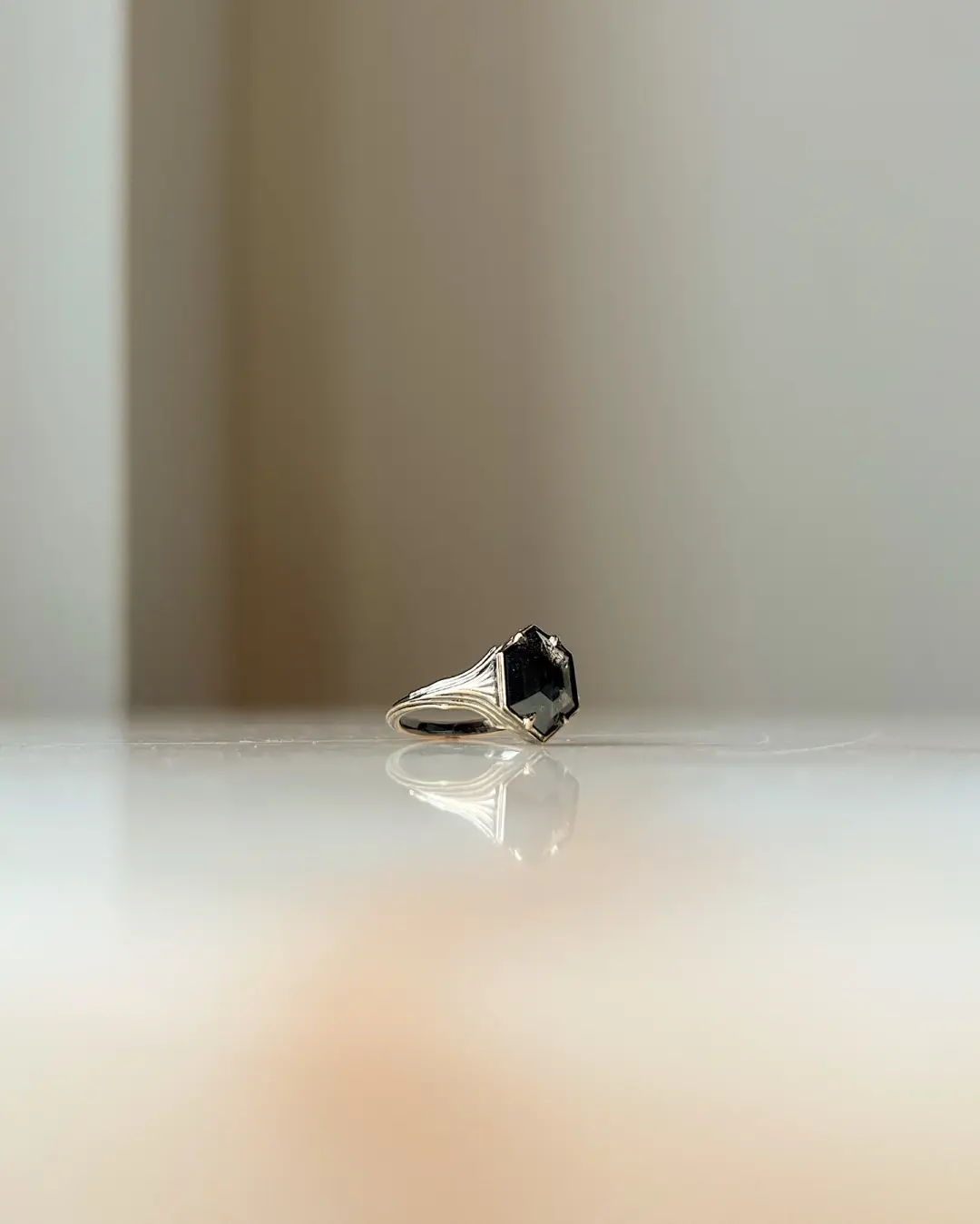 Pillars of the Heart I // 14ky + 2.18ct Diamond