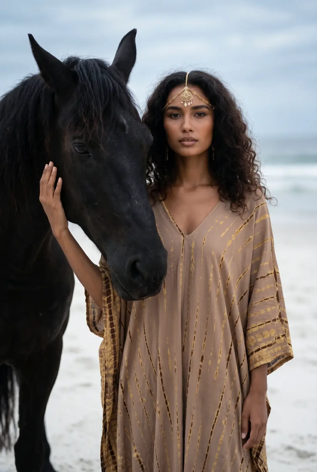Maxi Kaftan Dress Tie Dye Lioness