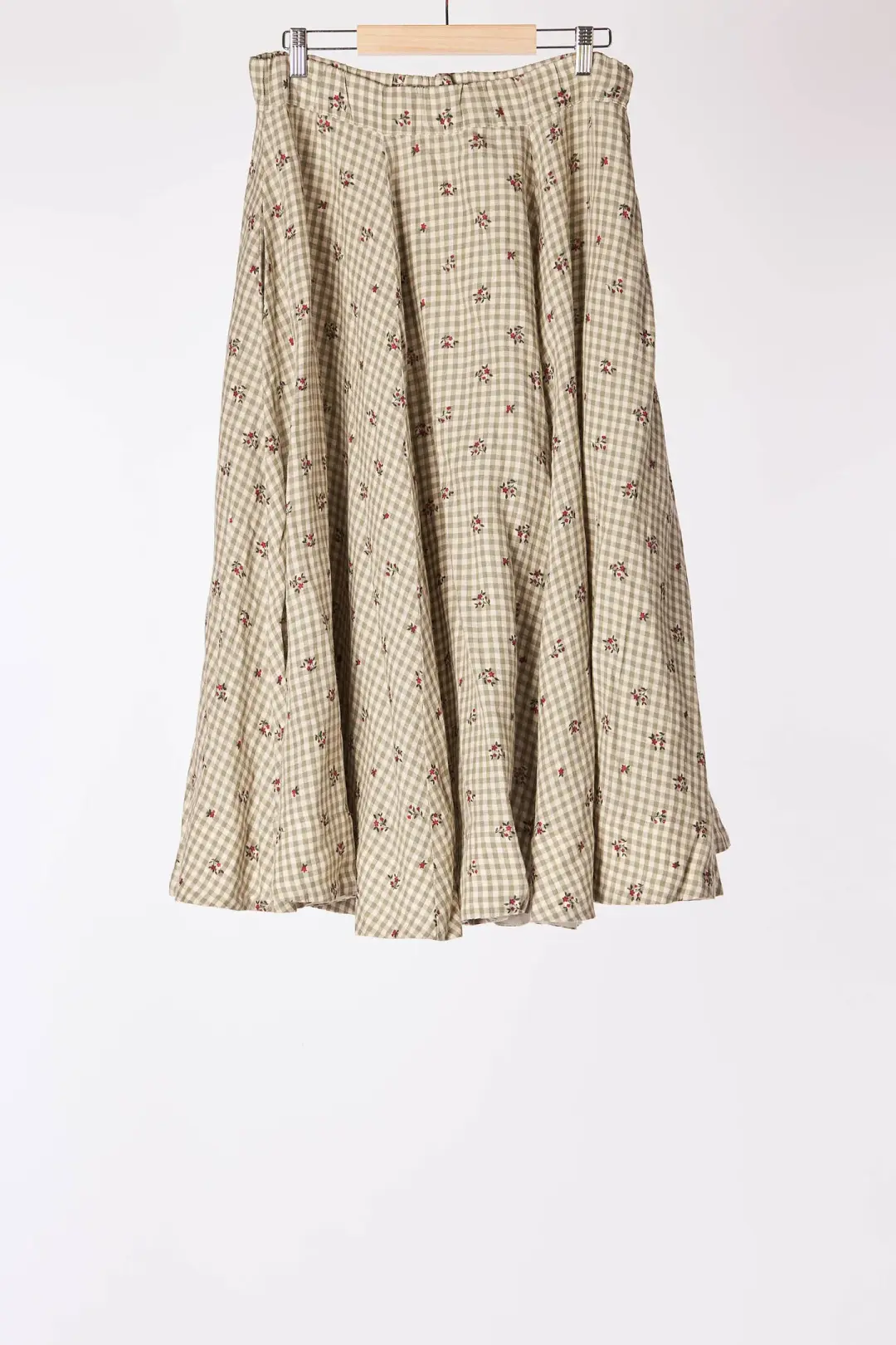 Classic Skirt, Green Gingham
