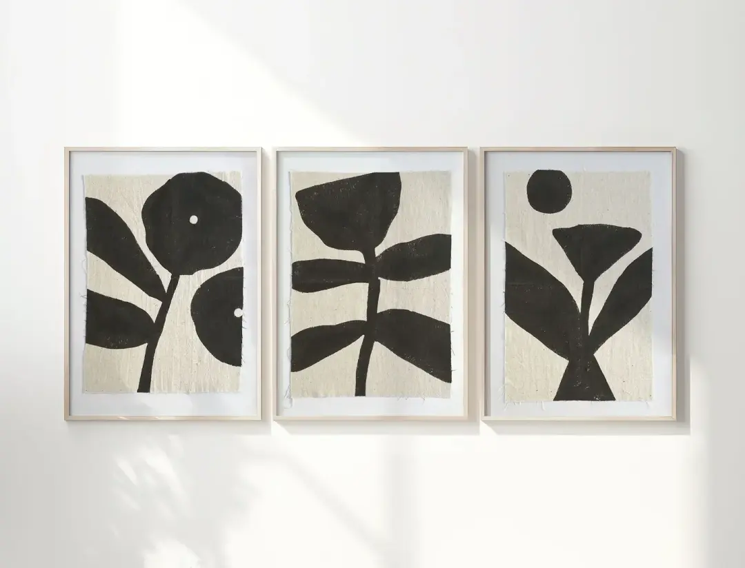 BLOCK PRINT ART | new moon collection