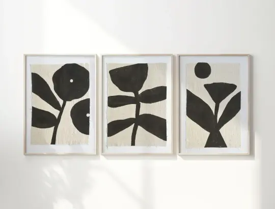 BLOCK PRINT ART | new moon collection