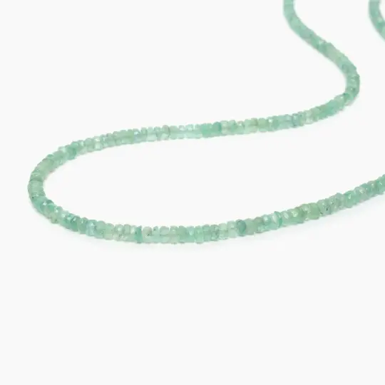 Carved Emerald Strand Necklace
