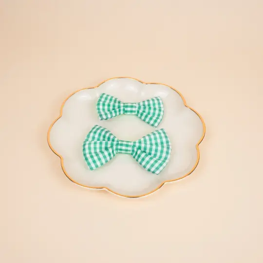 Green Gingham - Bowtie