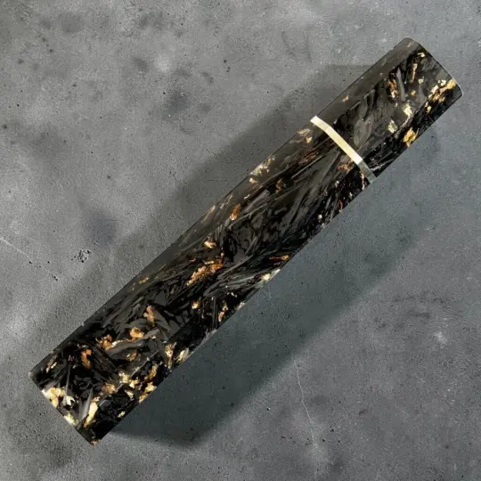 Tokushu Shattered Carbon Gold Wa Handle
