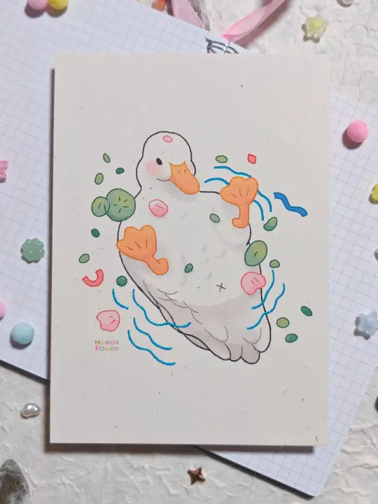 White Duckie Mini Art Print