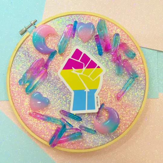 Pansexual Pride Flag Large Vinyl Sticker