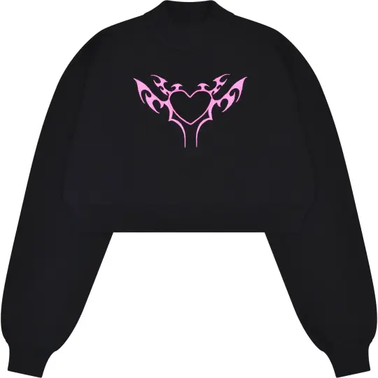 Cyber Heart Cut Out Sweater