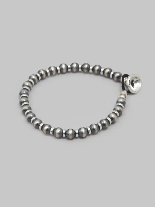 Mikia Navajo Pearl 5mm Silver Bracelet