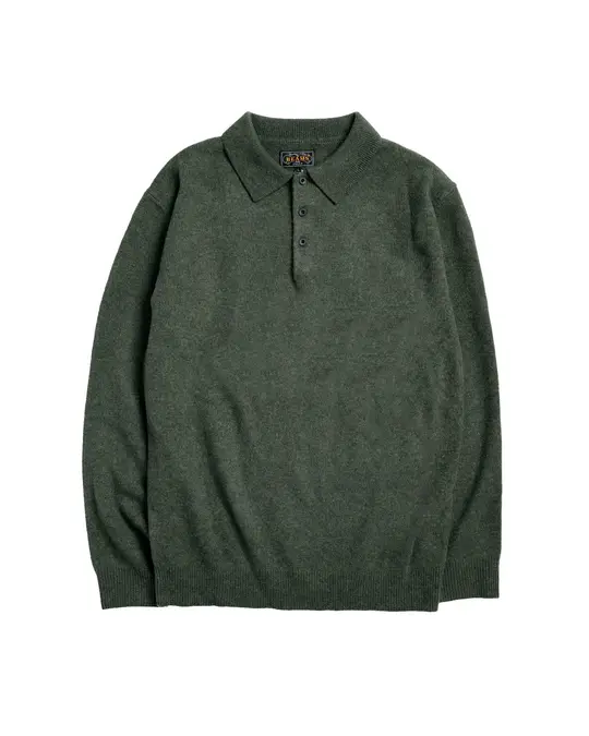 Beams Plus Knit Polo 9G Green