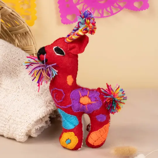Deer Hand-Embroidered Stuffed Animal