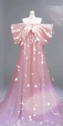 Pink strapless bow neckline straight long ball gown R6458