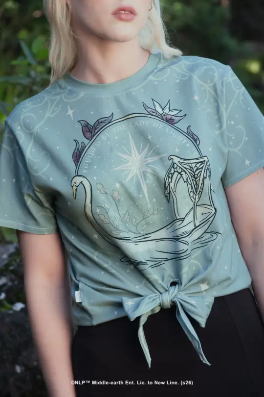 Lady of Light Cotton Tie Front Tee