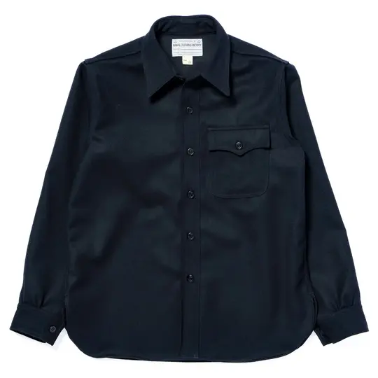 U.S.N. WOOL BLUE FLANNEL SHIRT