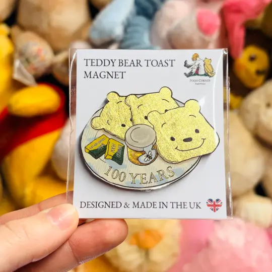 Golden Teddy Toast 100 Years Magnet