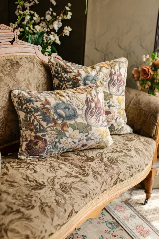 Love Grows Wild Velvet Society Cushion