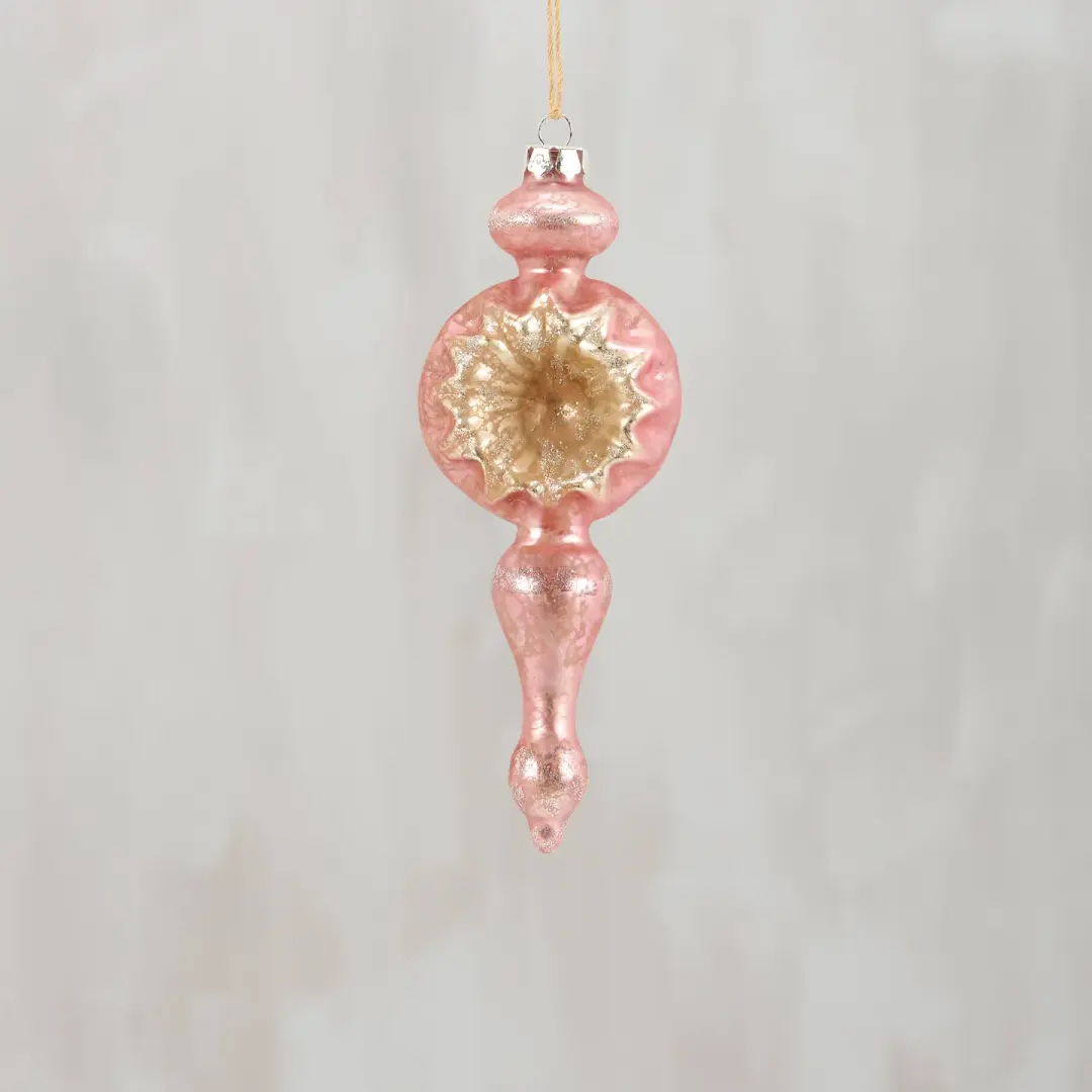 Pink Spire Glass Ornament
