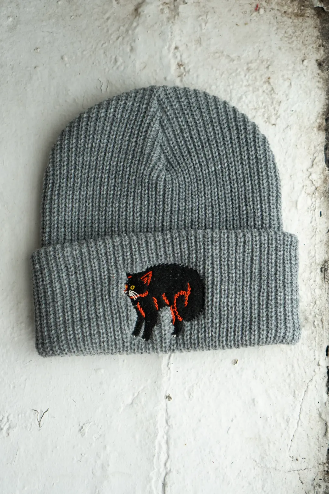 Scaredy Cat Shaker Stitch Beanie | Ash
