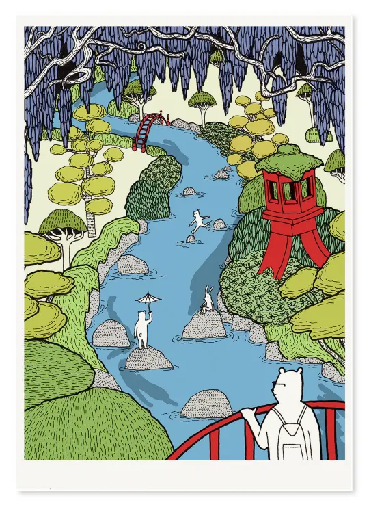 'Japanese Garden' Limited Edition Art Print