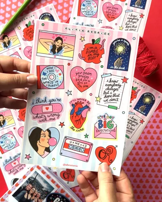 Olivia Rodrigo - Planche de stickers