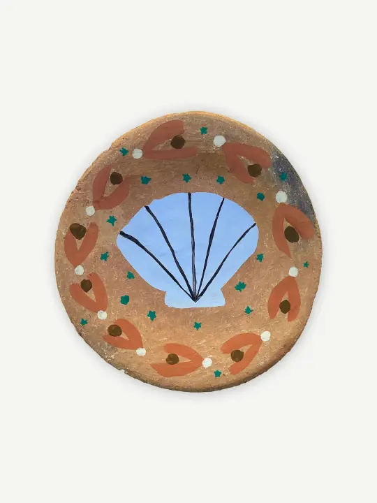 Shell of Lavendar Art Hanging Plate