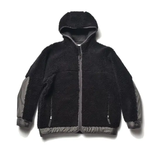 OUTDOOR WOOL PILE HOODED JACKET