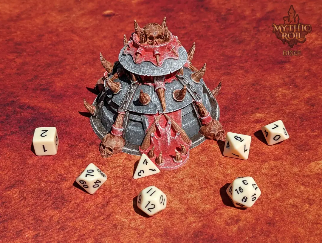 Barbarian Class 3D Printed Dice Jail | Mythic Roll by Unchained Games | DnD Player Gift | D20 Dice Vault | - Unleash the fury!