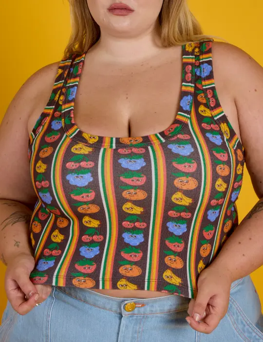 Cropped Tank - Fruit Fantasy *FINAL SALE*