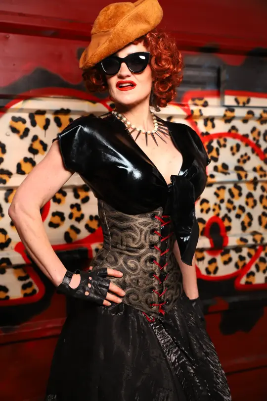 Wench Corset in Smoke & Brass - The Lipstick and Caviar Collection
