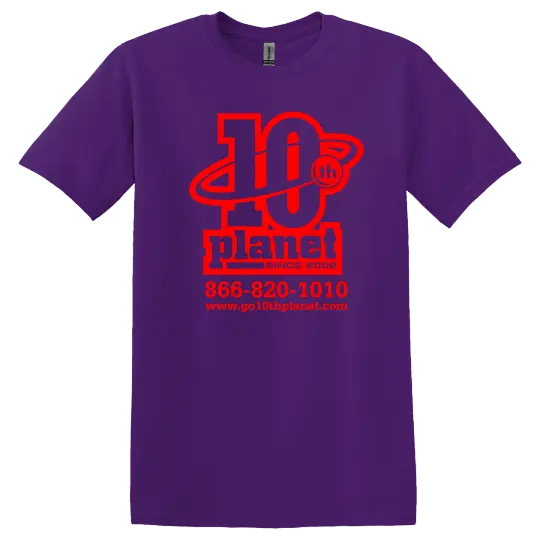 Example Screen Printed 5000 Gildan S/S Tee