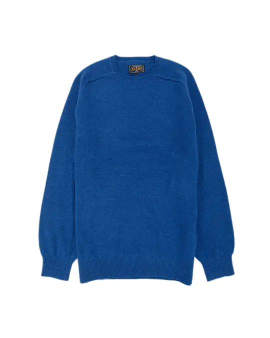 Beams Plus Crew 9G Blue
