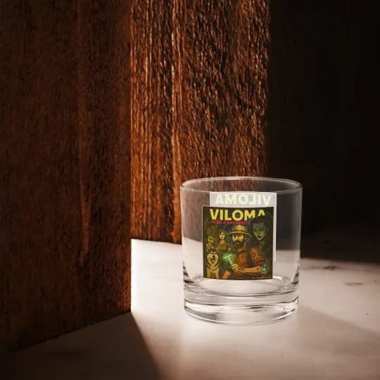 VILOMA: The Discovery & The Summoning Comic Art Rocks Glass | Made In The USA