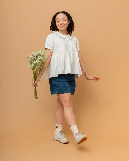 Miffy | White Babydoll Blouse