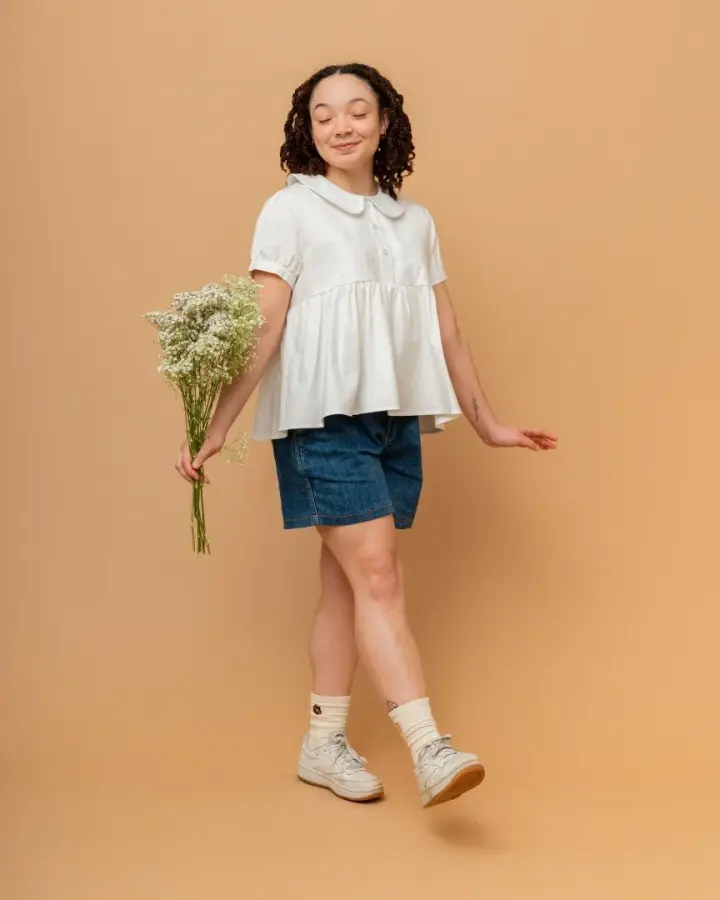 Miffy | White Babydoll Blouse