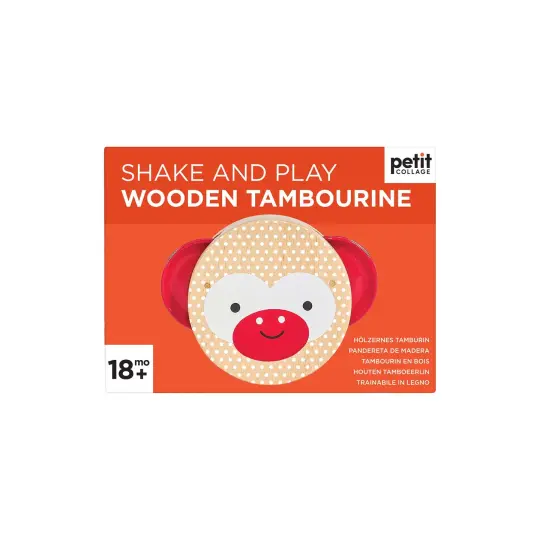 Wooden Tambourine Monkey