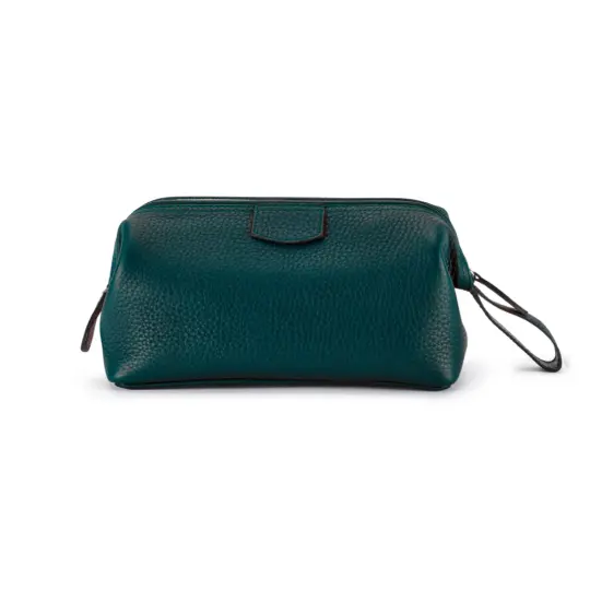 T&H Green Nappa Wash Bag