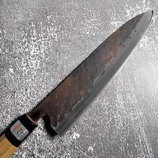 Teruyasu Fujiwara Denka Aogami Super Gyuto 240mm Wa Handle