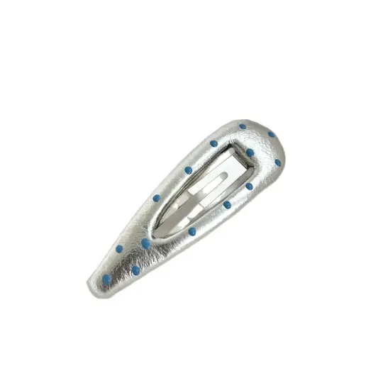 Sea Salt Blue Polka Dot Waterdrop Hair Clip Women  S5P908