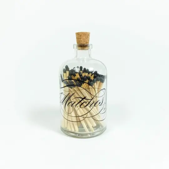 Apothecary Match Bottle - Black