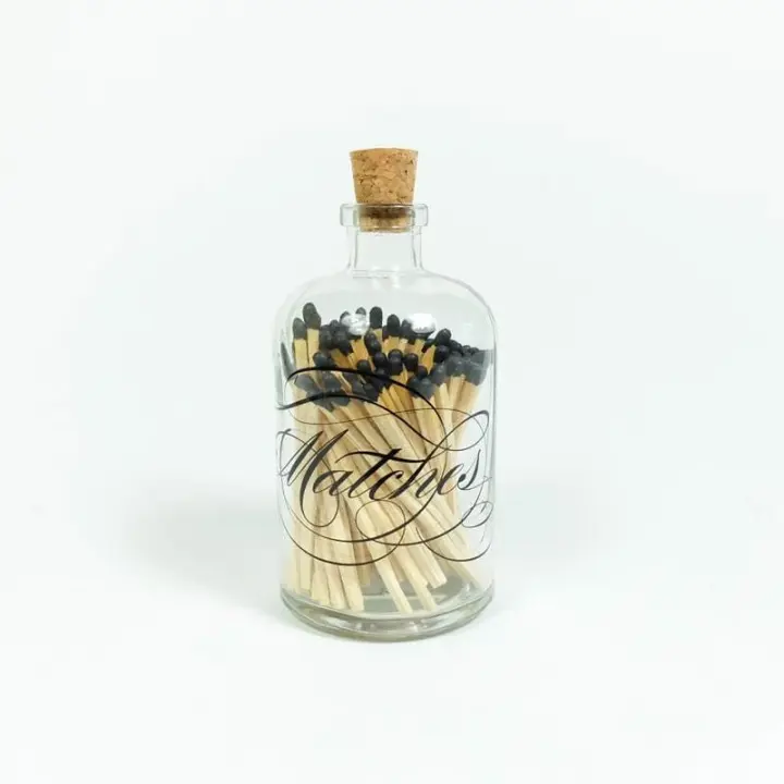 Apothecary Match Bottle - Black