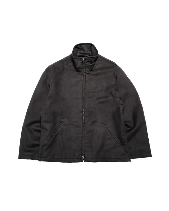 James Coward Circuit Jacket Charcoal Cotton Silk Moleskin